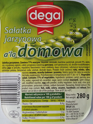 Salatka Jarzynowa z Jajkiem 500 g Dega
